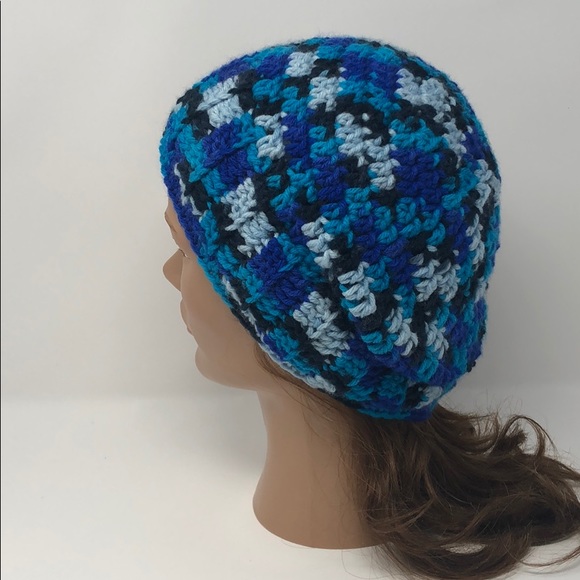 Slouchy winter beanie unisex adult or teen New hand crochet by me - Picture 2 of 6